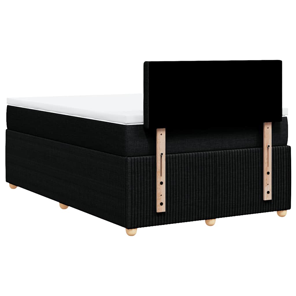 Boxspring met matras stof zwart 120x200 cm – afbeelding 8
