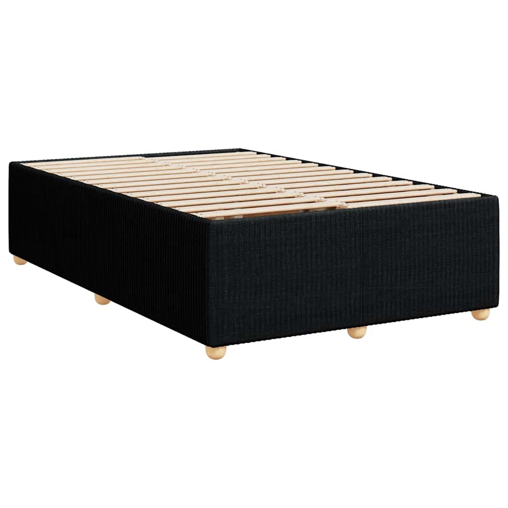 Boxspring met matras stof zwart 120x200 cm – afbeelding 9