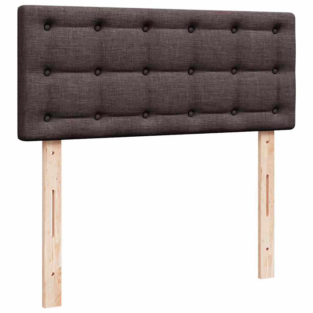 Boxspring met matras stof donkerbruin 120x200 cm – afbeelding 12