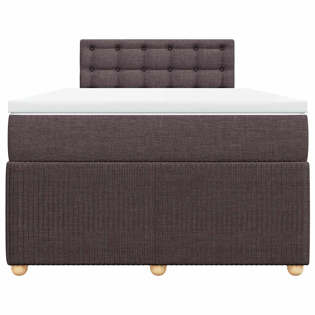 Boxspring met matras stof donkerbruin 120x200 cm – afbeelding 6