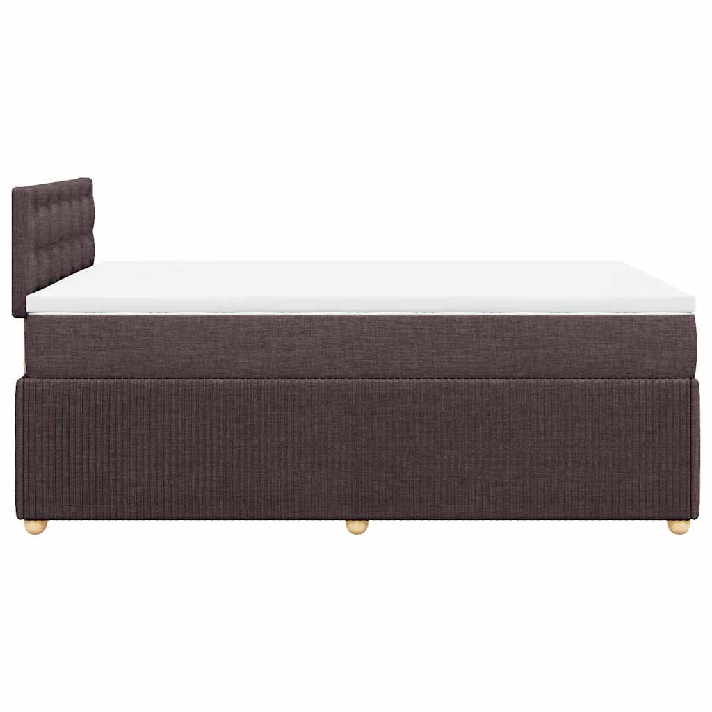 Boxspring met matras stof donkerbruin 120x200 cm – afbeelding 7