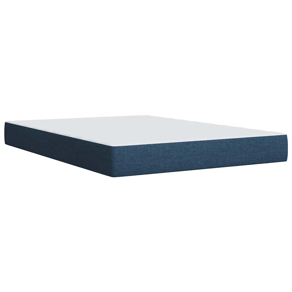 Boxspring met matras stof blauw 140x190 cm – afbeelding 10