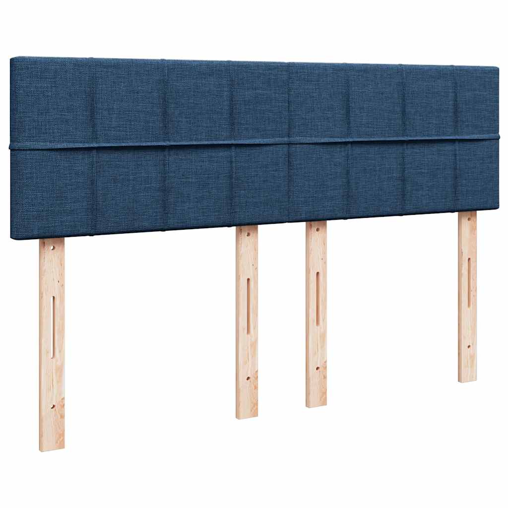 Boxspring met matras stof blauw 140x190 cm – afbeelding 12