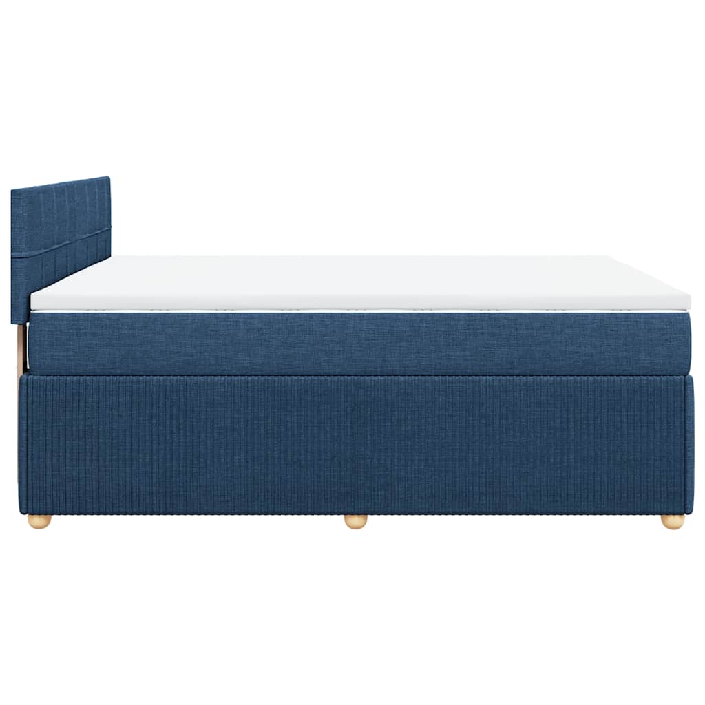 Boxspring met matras stof blauw 140x190 cm – afbeelding 7