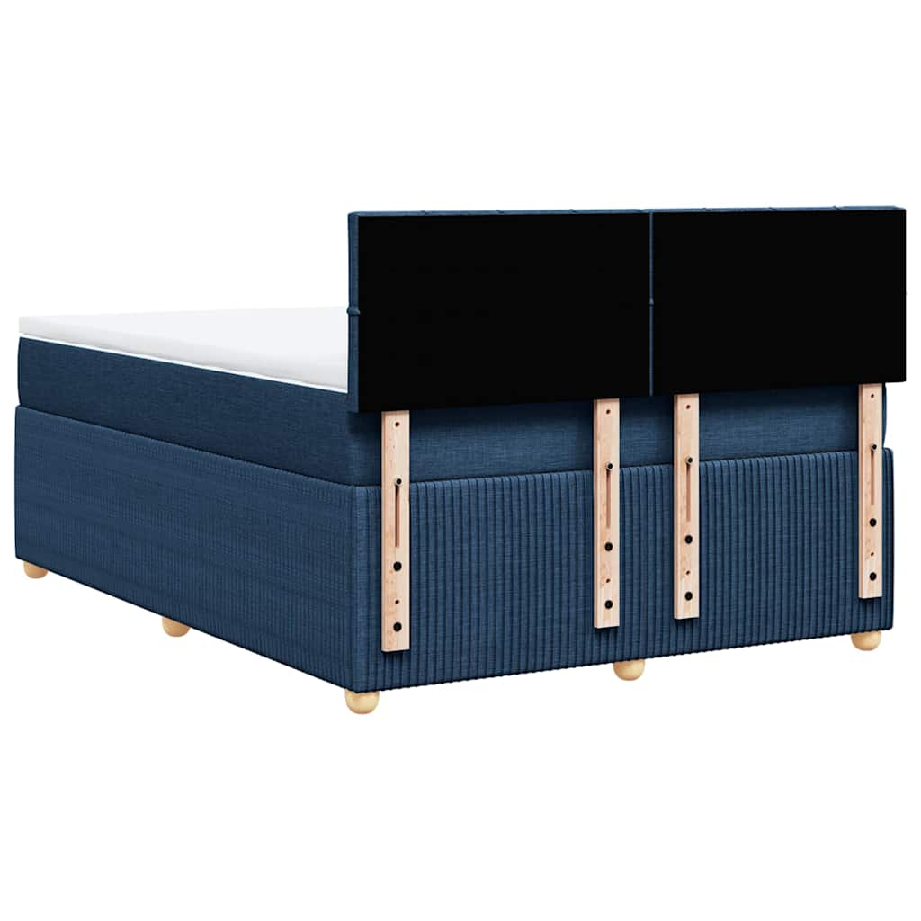 Boxspring met matras stof blauw 140x190 cm – afbeelding 8
