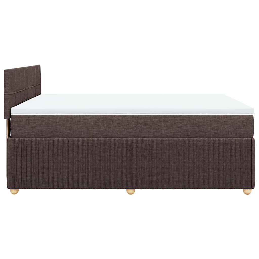 Boxspring met matras stof donkerbruin 140x200 cm – afbeelding 7
