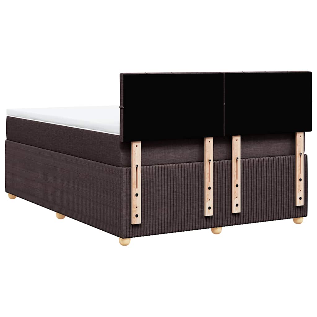 Boxspring met matras stof donkerbruin 140x200 cm – afbeelding 8