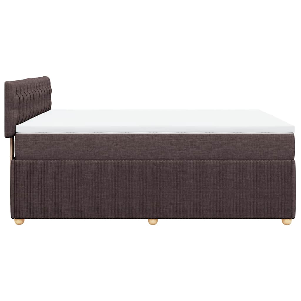 Boxspring met matras stof donkerbruin 140x200 cm – afbeelding 7