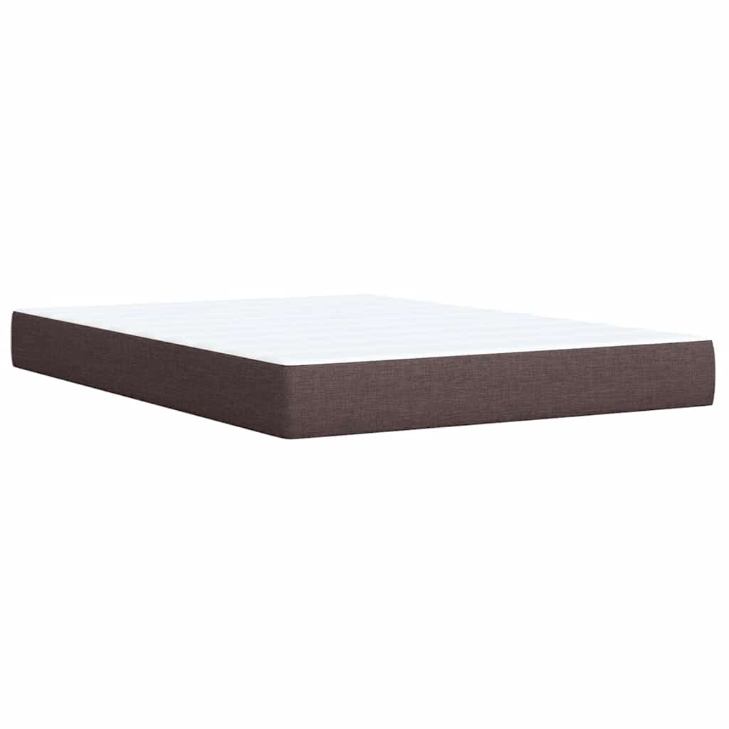 Boxspring met matras stof donkerbruin 140x200 cm – afbeelding 10