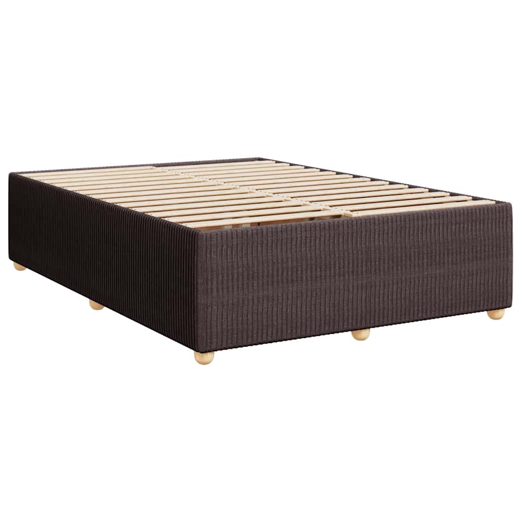 Boxspring met matras stof donkerbruin 140x200 cm – afbeelding 9