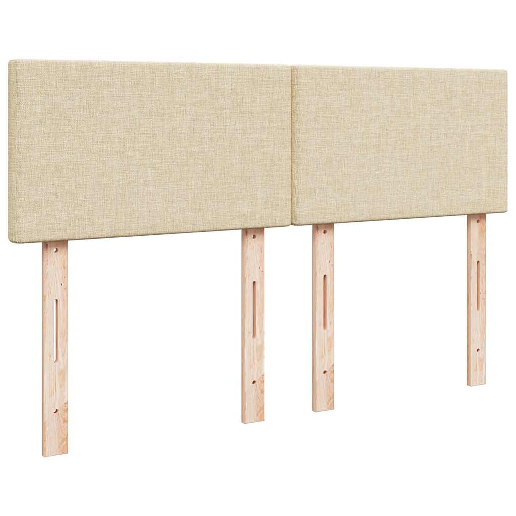 Boxspring met matras stof crèmekleurig 160x200 cm – afbeelding 12