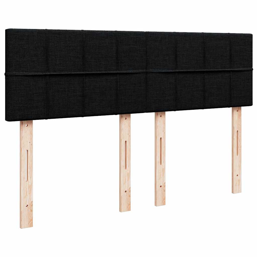 Boxspring met matras stof zwart 160x200 cm – afbeelding 12