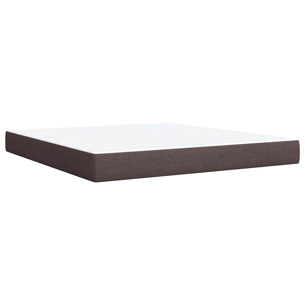 Boxspring met matras stof donkerbruin 180x200 cm – afbeelding 10