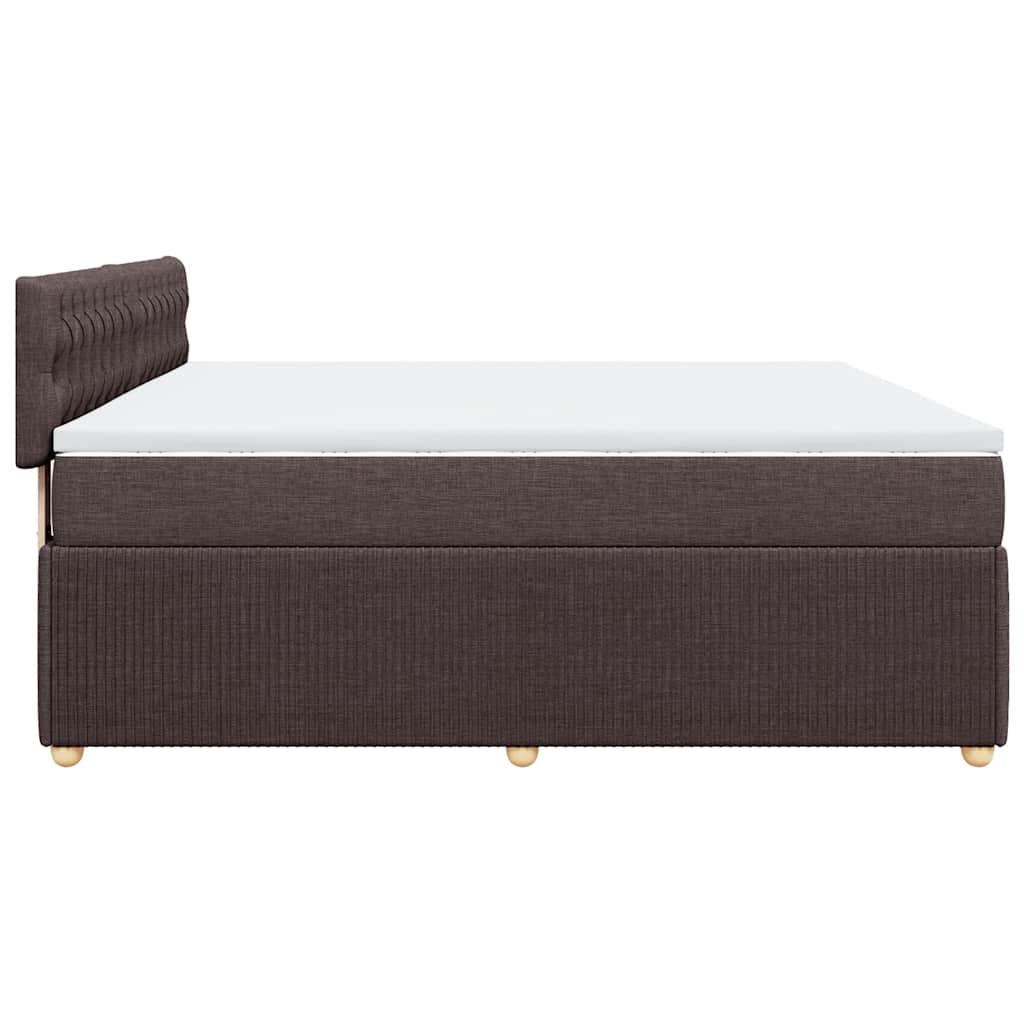 Boxspring met matras stof donkerbruin 180x200 cm – afbeelding 7