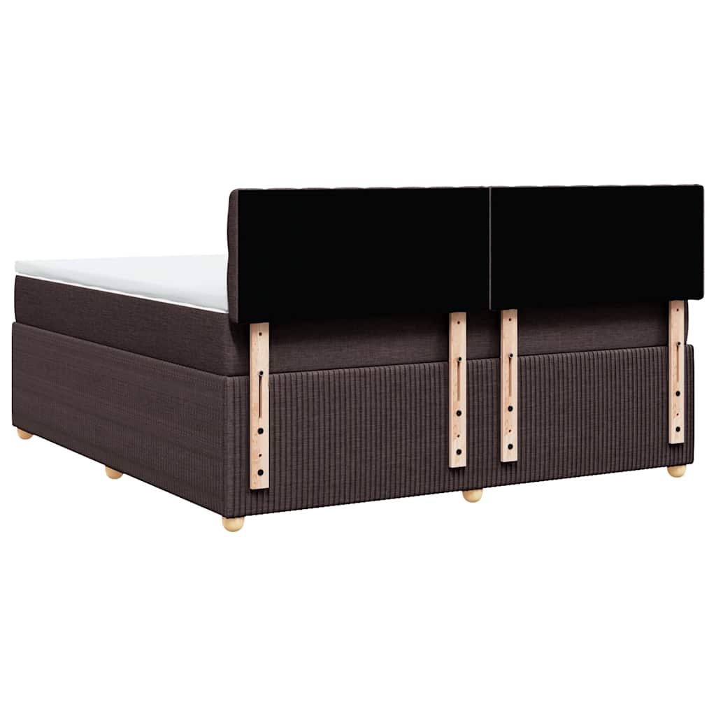 Boxspring met matras stof donkerbruin 180x200 cm – afbeelding 8