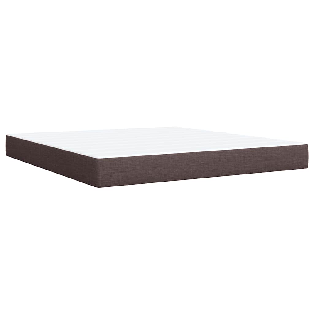 Boxspring met matras stof donkerbruin 180x200 cm – afbeelding 10