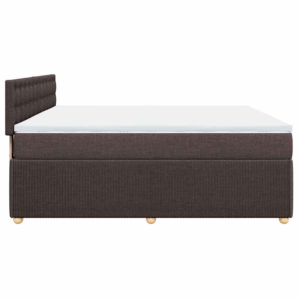 Boxspring met matras stof donkerbruin 180x200 cm – afbeelding 7
