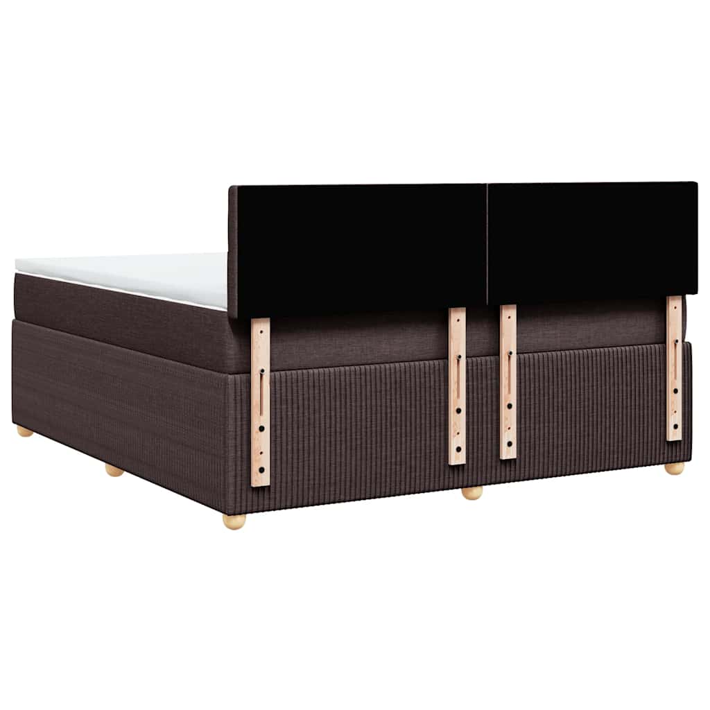 Boxspring met matras stof donkerbruin 180x200 cm – afbeelding 8