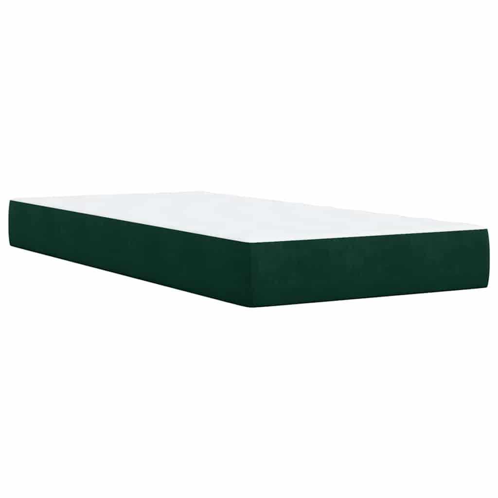 Boxspring met matras fluweel donkergroen 80x200 cm – afbeelding 10