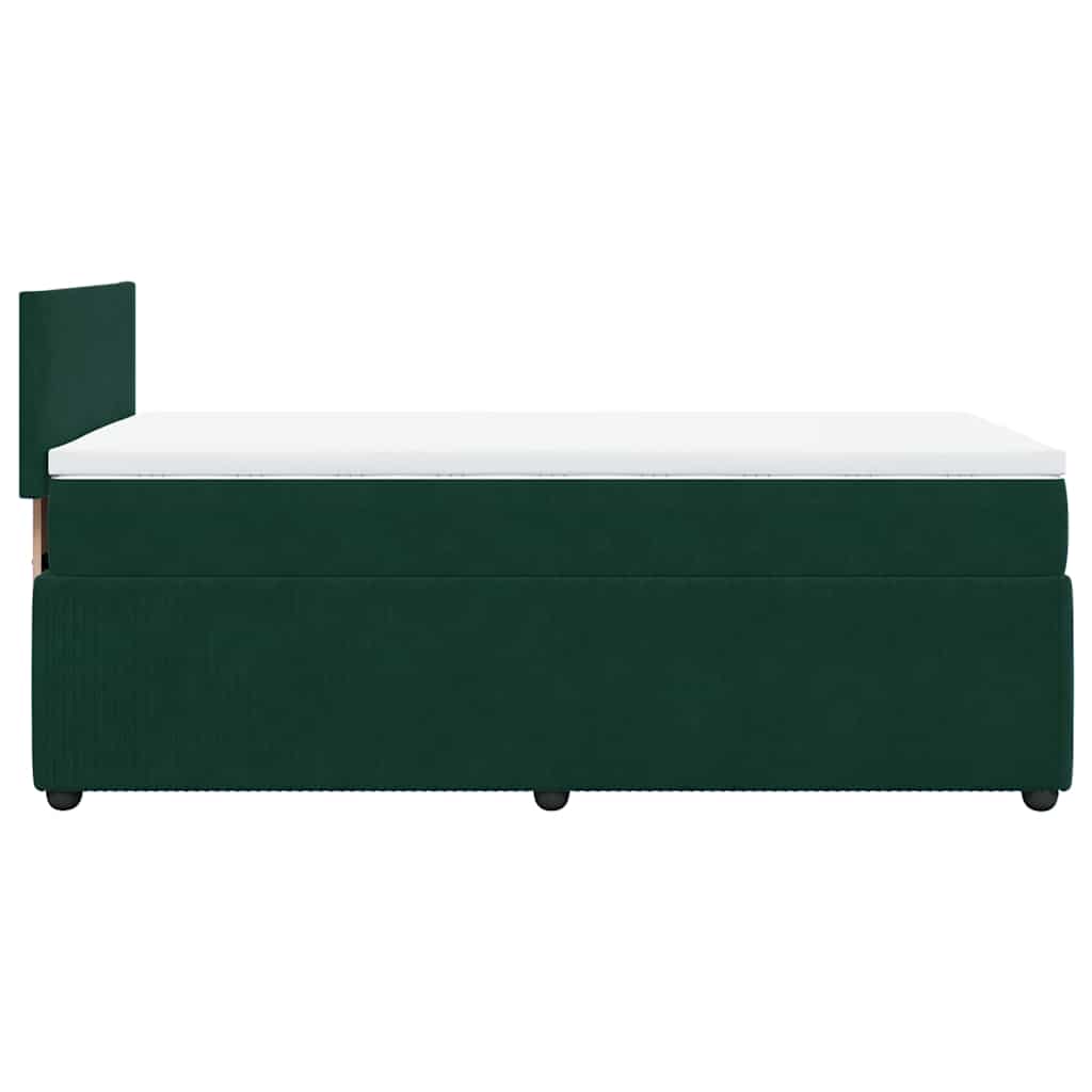 Boxspring met matras fluweel donkergroen 80x200 cm – afbeelding 7