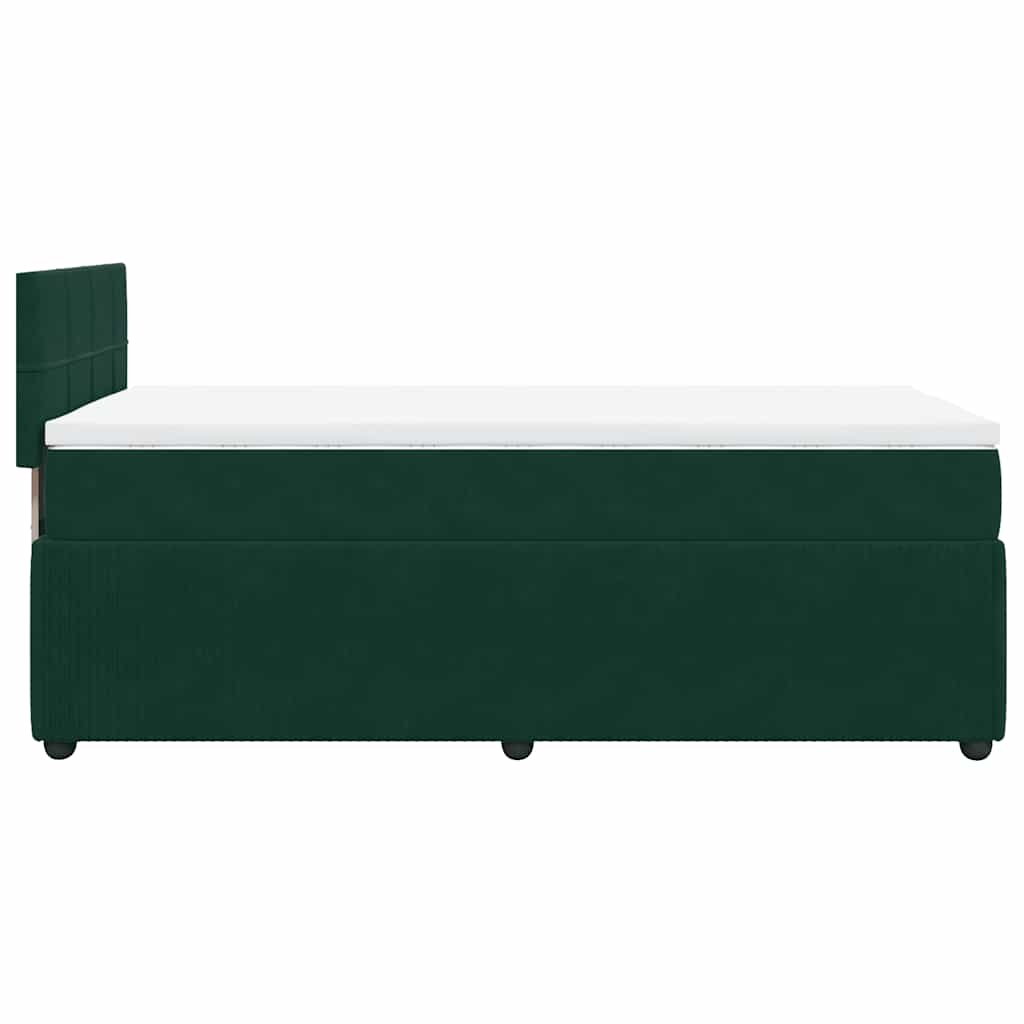 Boxspring met matras fluweel donkergroen 80x200 cm – afbeelding 7