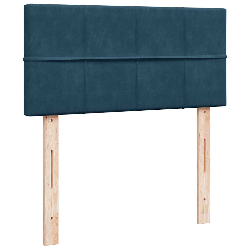 Boxspring met matras fluweel blauw 80x200 cm – afbeelding 12