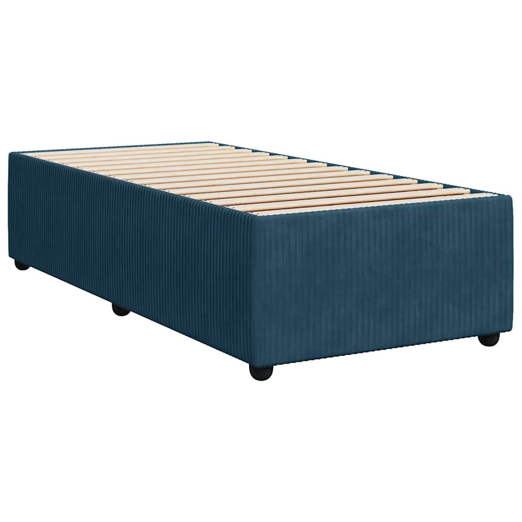 Boxspring met matras fluweel blauw 80x200 cm – afbeelding 9