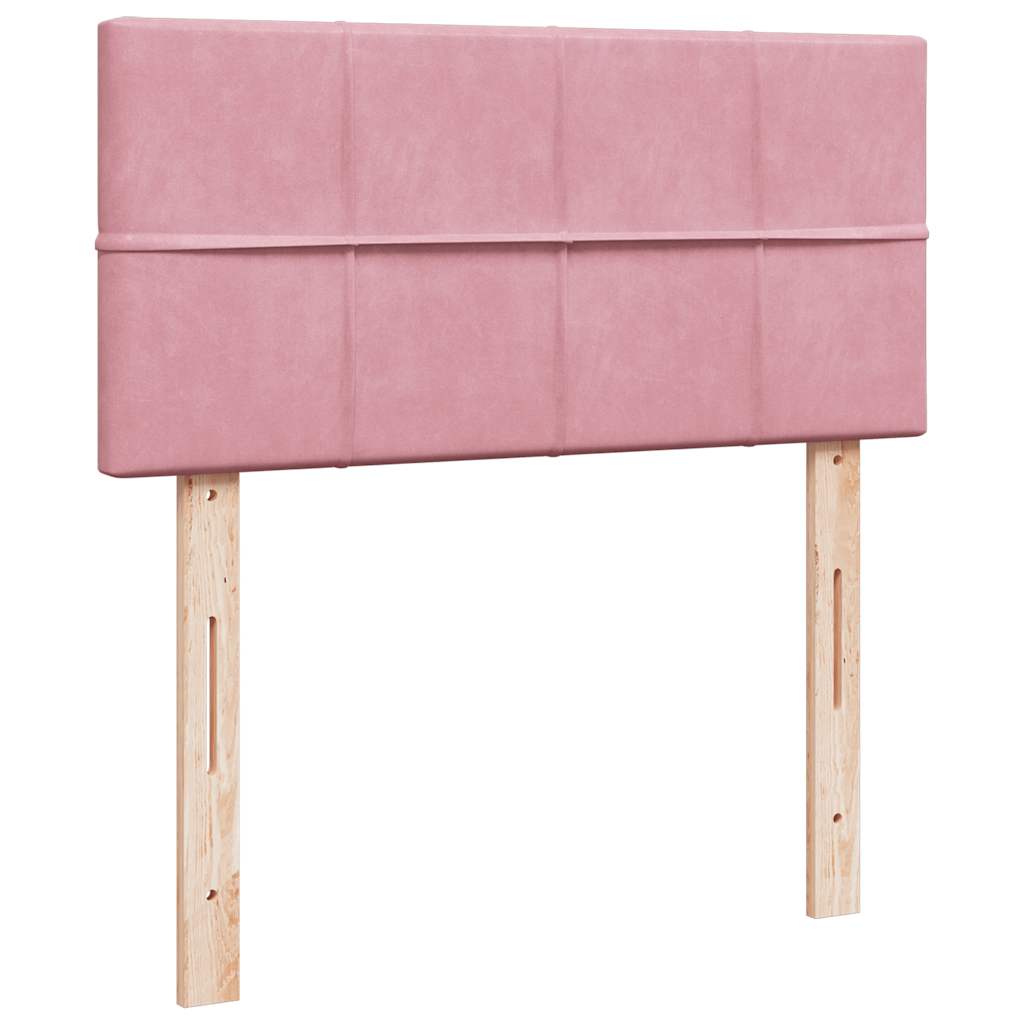 Boxspring met matras fluweel roze 80x200 cm – afbeelding 12