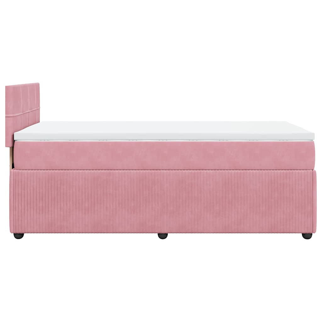 Boxspring met matras fluweel roze 80x200 cm – afbeelding 7