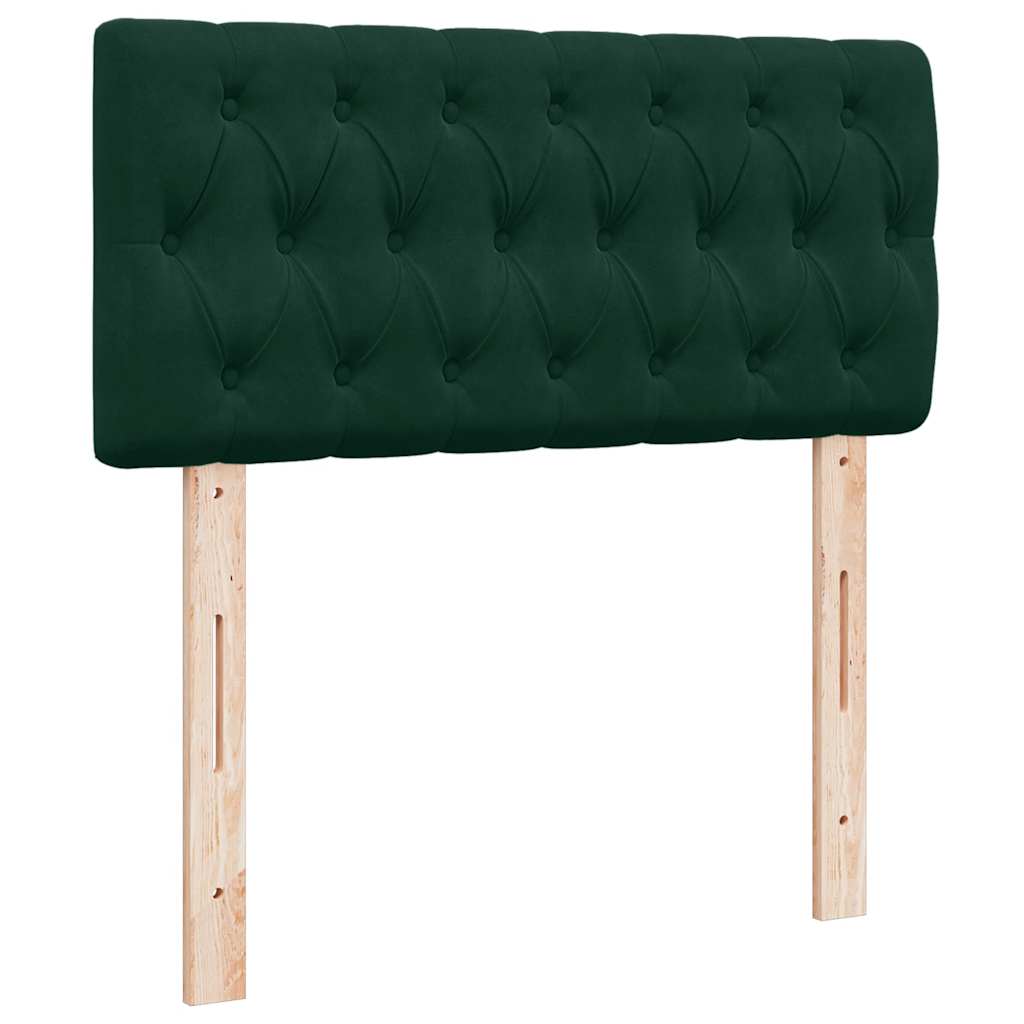 Boxspring met matras fluweel donkergroen 80x200 cm – afbeelding 12