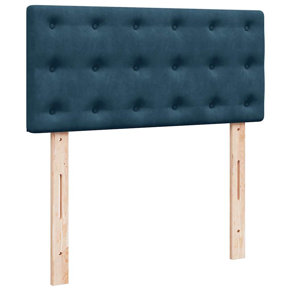 Boxspring met matras fluweel blauw 80x200 cm – afbeelding 12