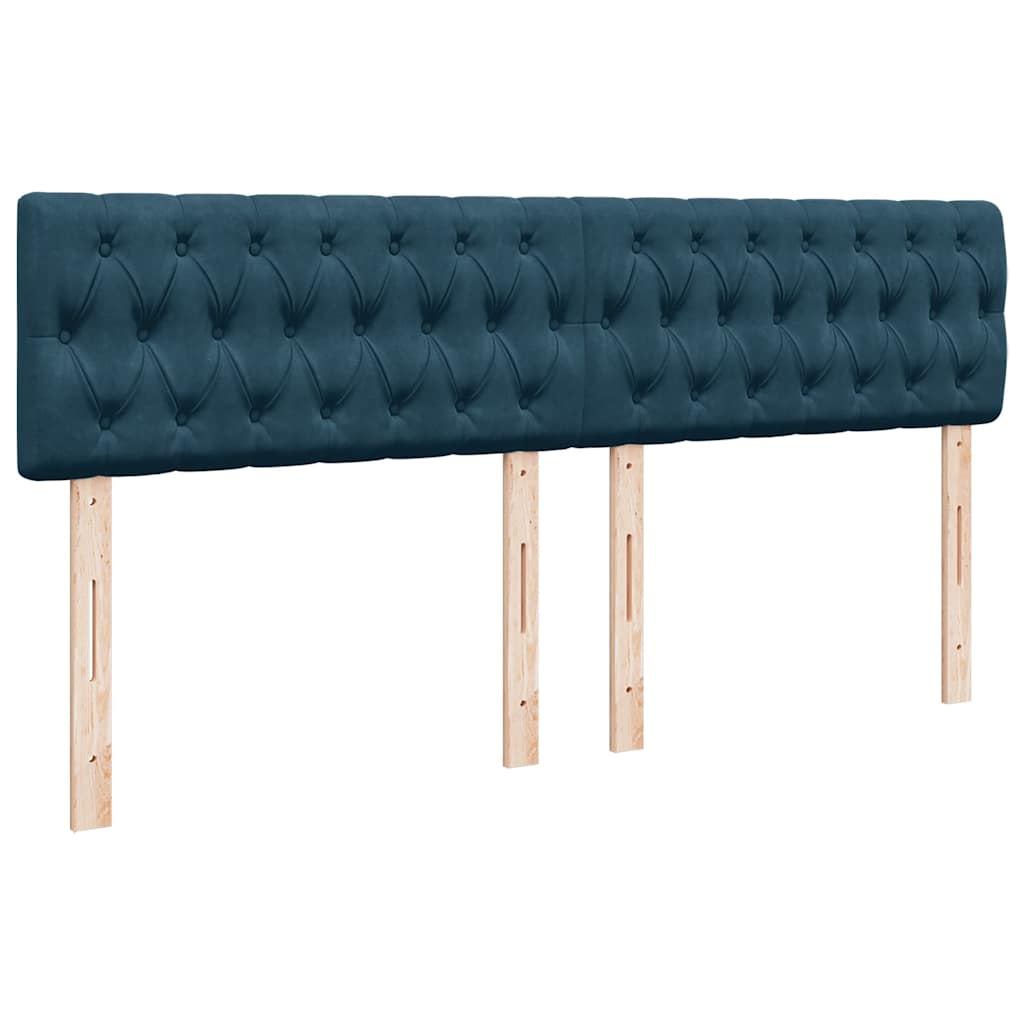Boxspring met matras fluweel blauw 180x200 cm – afbeelding 9