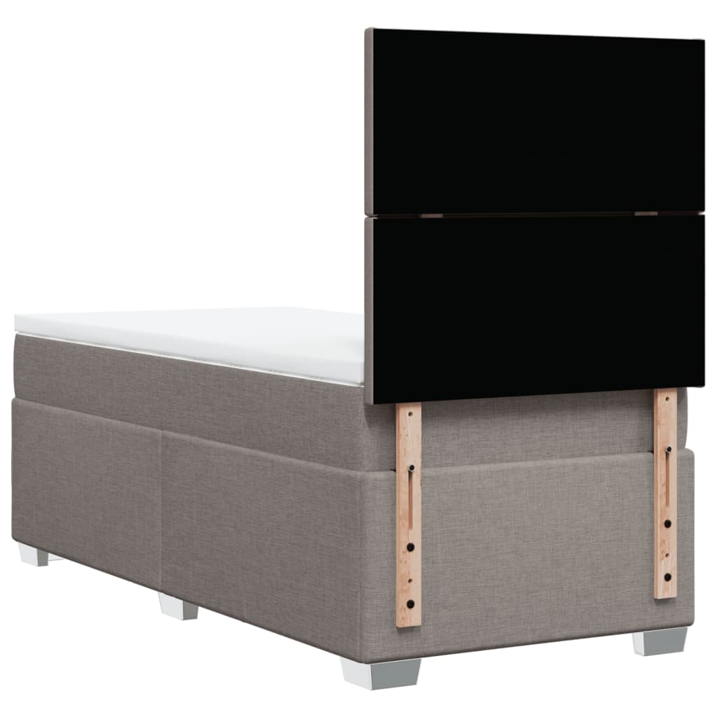 Boxspring met matras stof taupe 80x200 cm – afbeelding 10