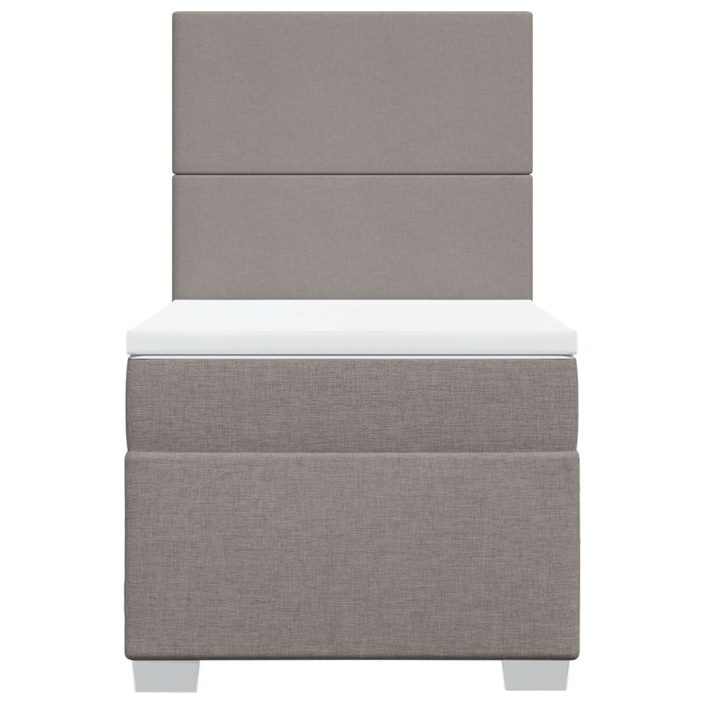 Boxspring met matras stof taupe 80x200 cm – afbeelding 4