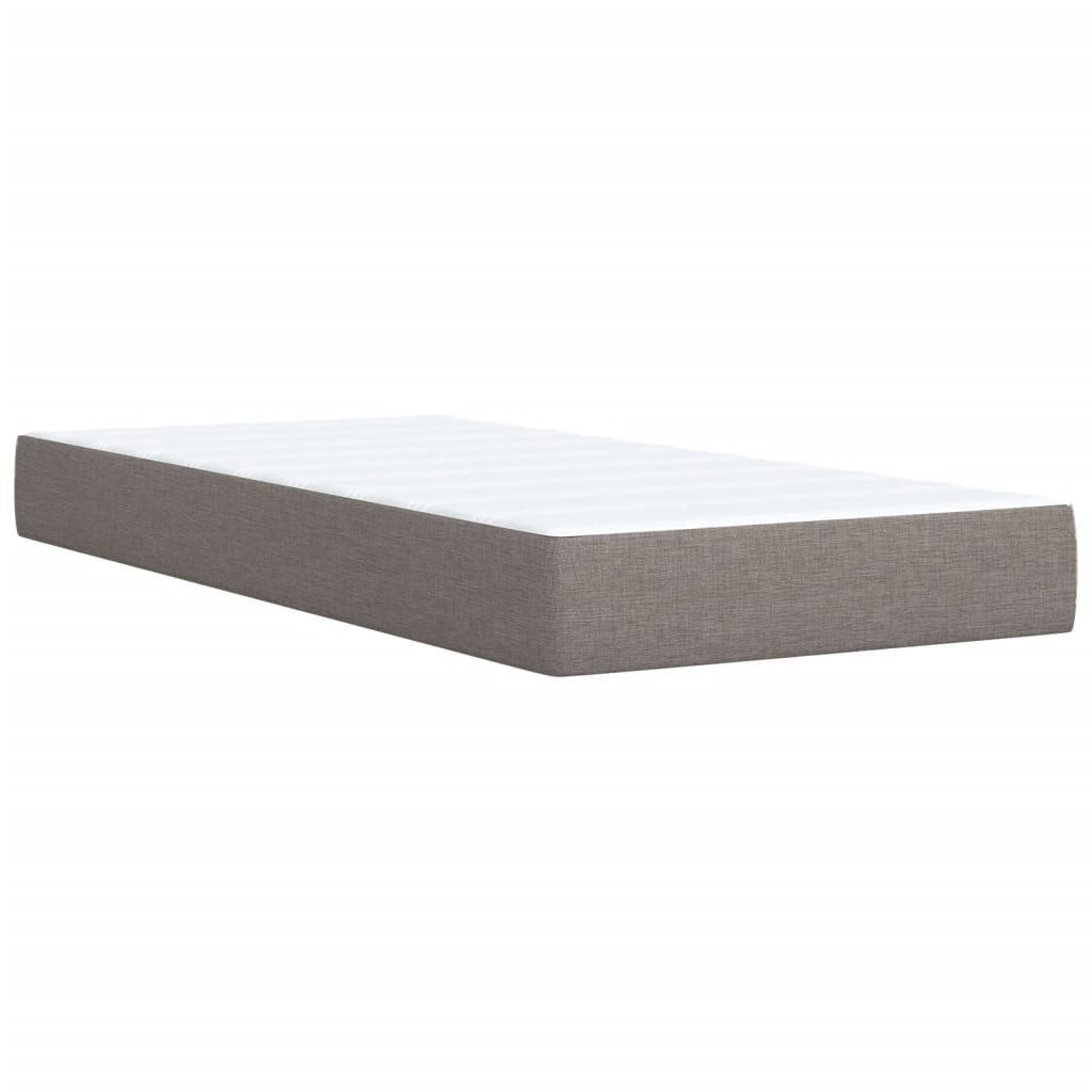 Boxspring met matras stof taupe 80x200 cm – afbeelding 6