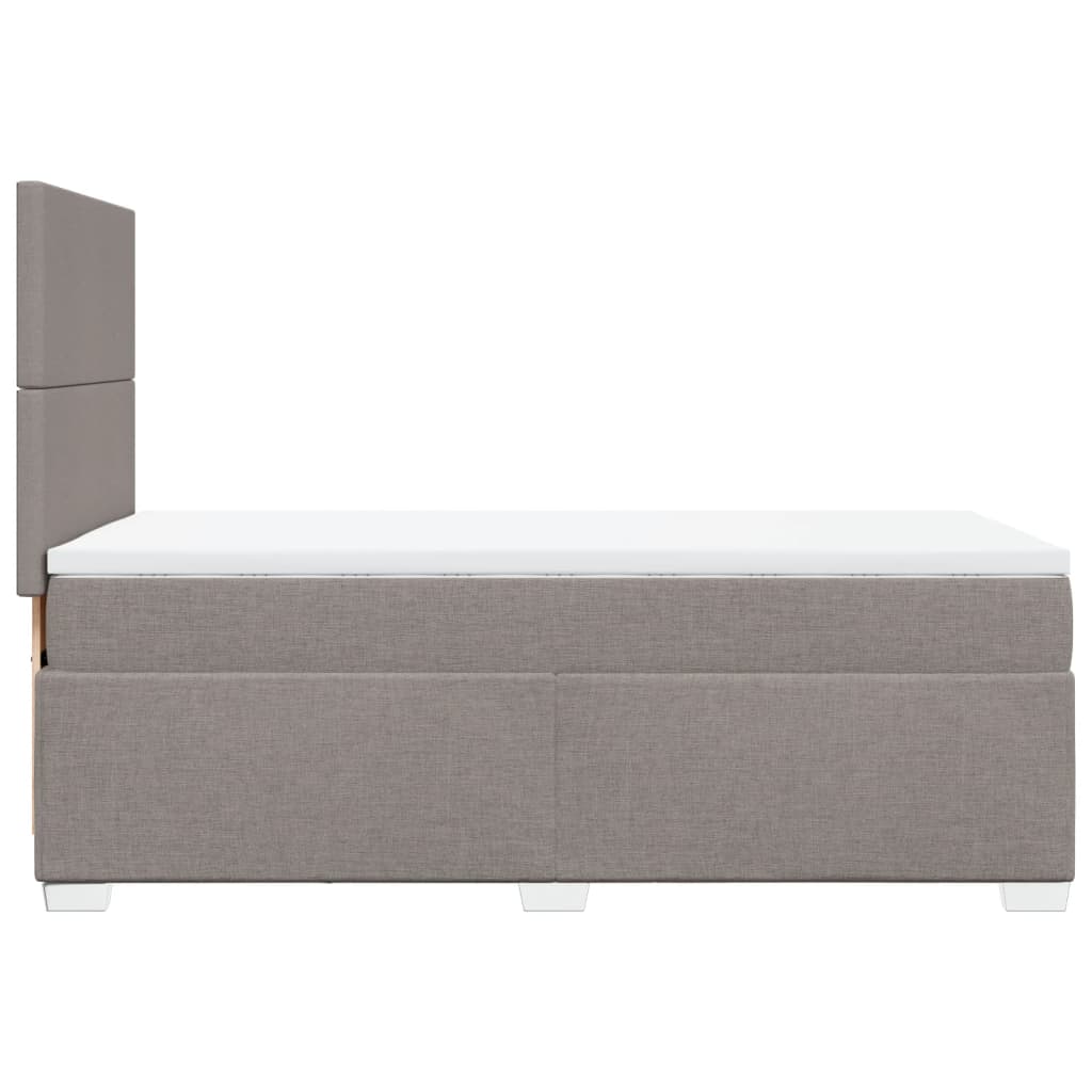 Boxspring met matras stof taupe 80x200 cm – afbeelding 9