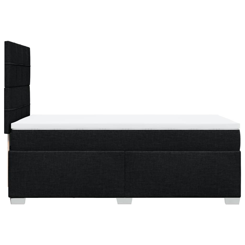 Boxspring met matras stof zwart 80x200 cm – afbeelding 9