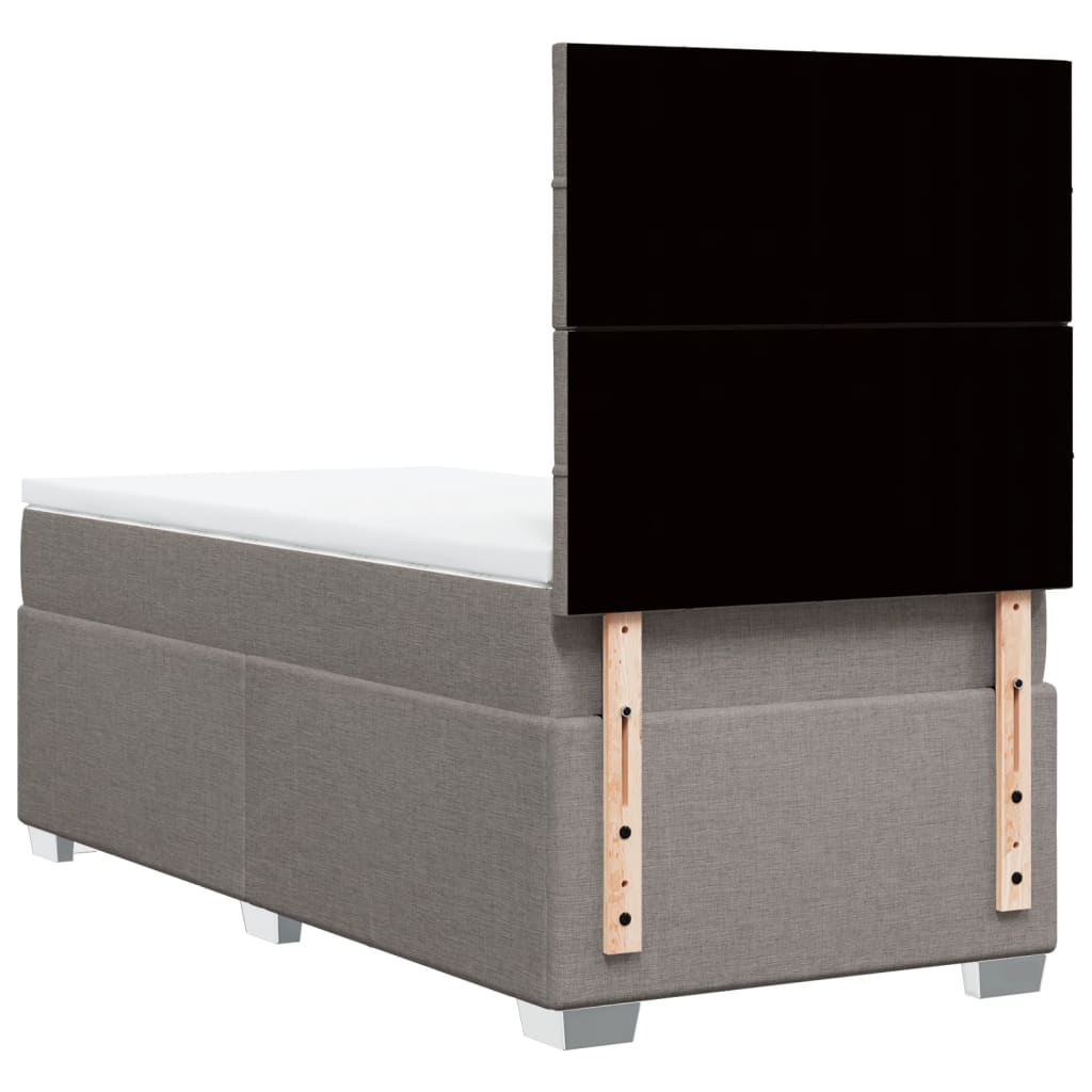 Boxspring met matras stof taupe 80x200 cm – afbeelding 10