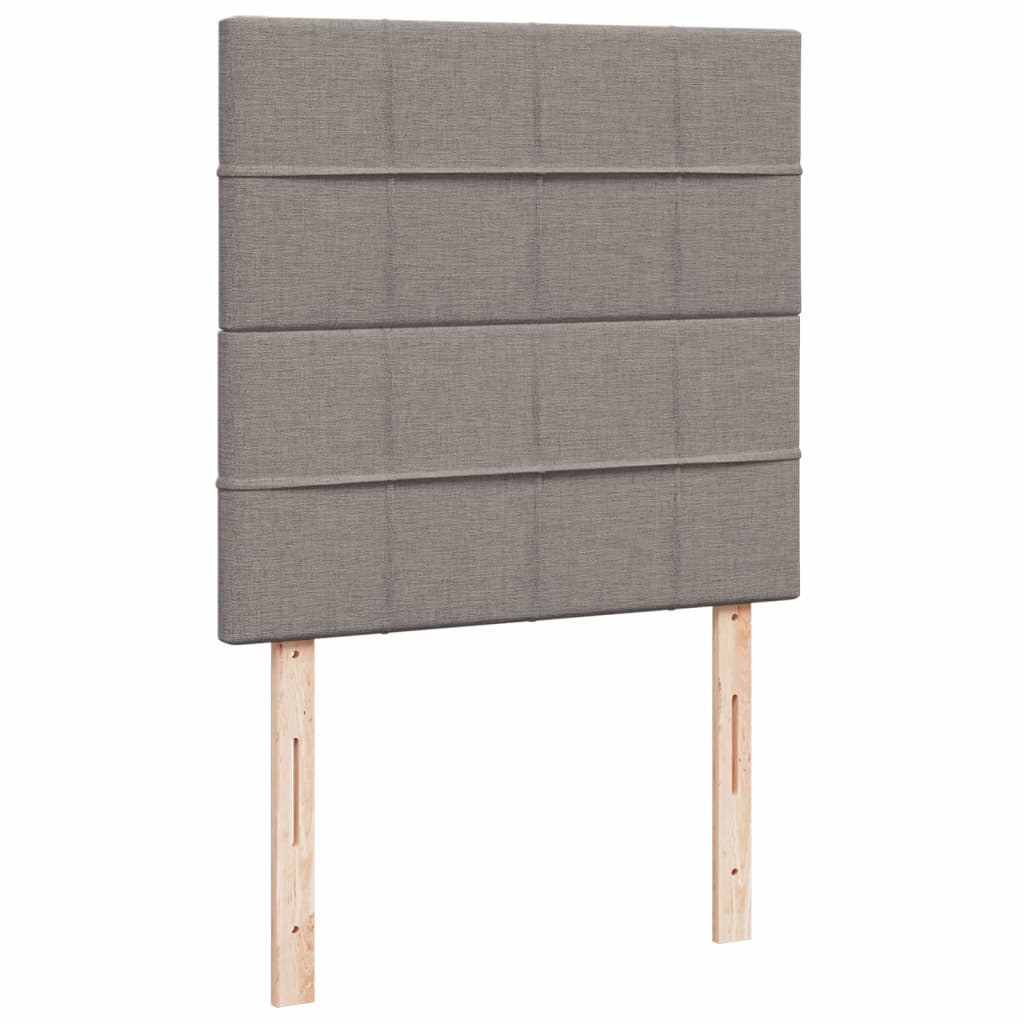Boxspring met matras stof taupe 80x200 cm – afbeelding 8