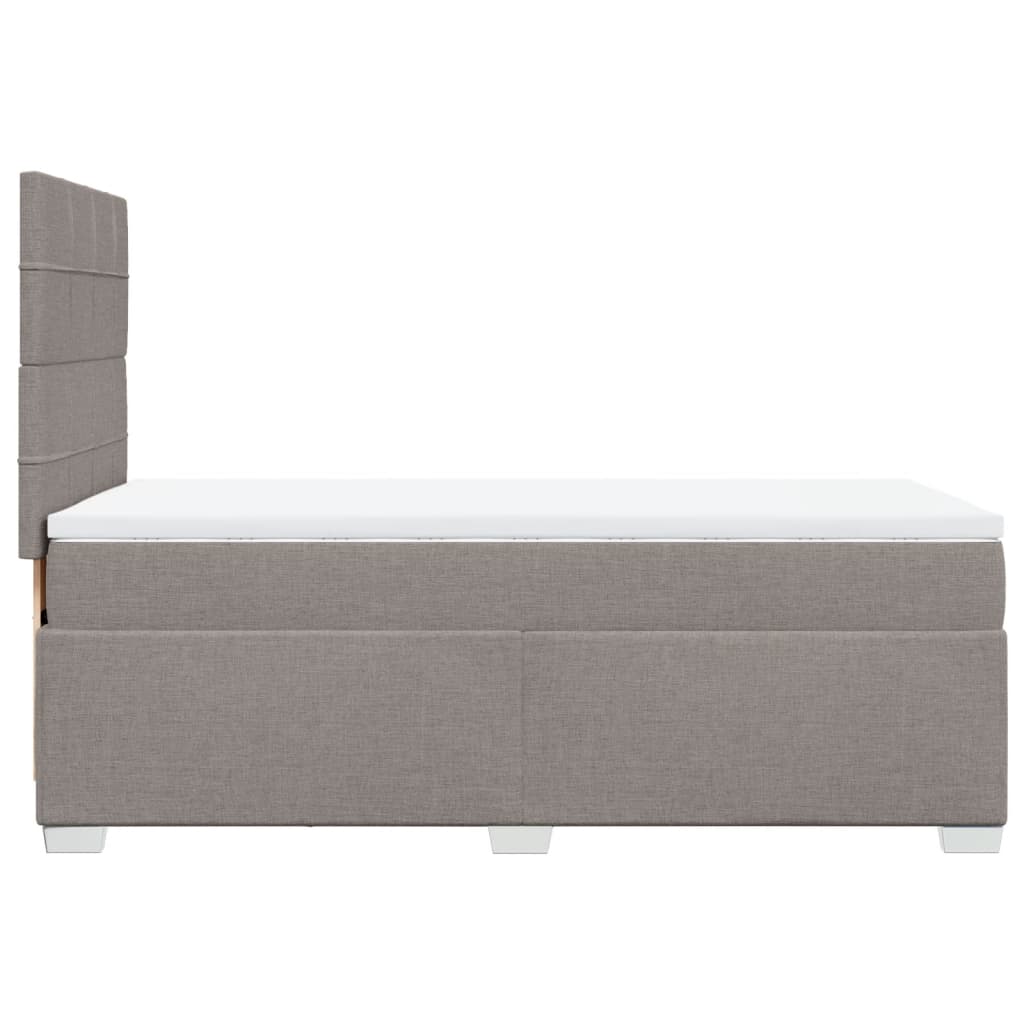 Boxspring met matras stof taupe 80x200 cm – afbeelding 9