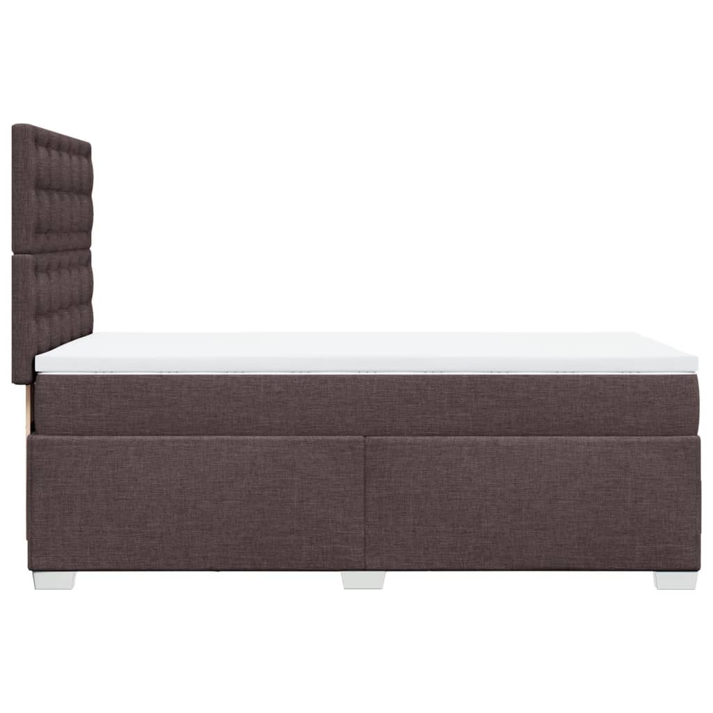 Boxspring met matras stof donkerbruin 80x200 cm – afbeelding 9