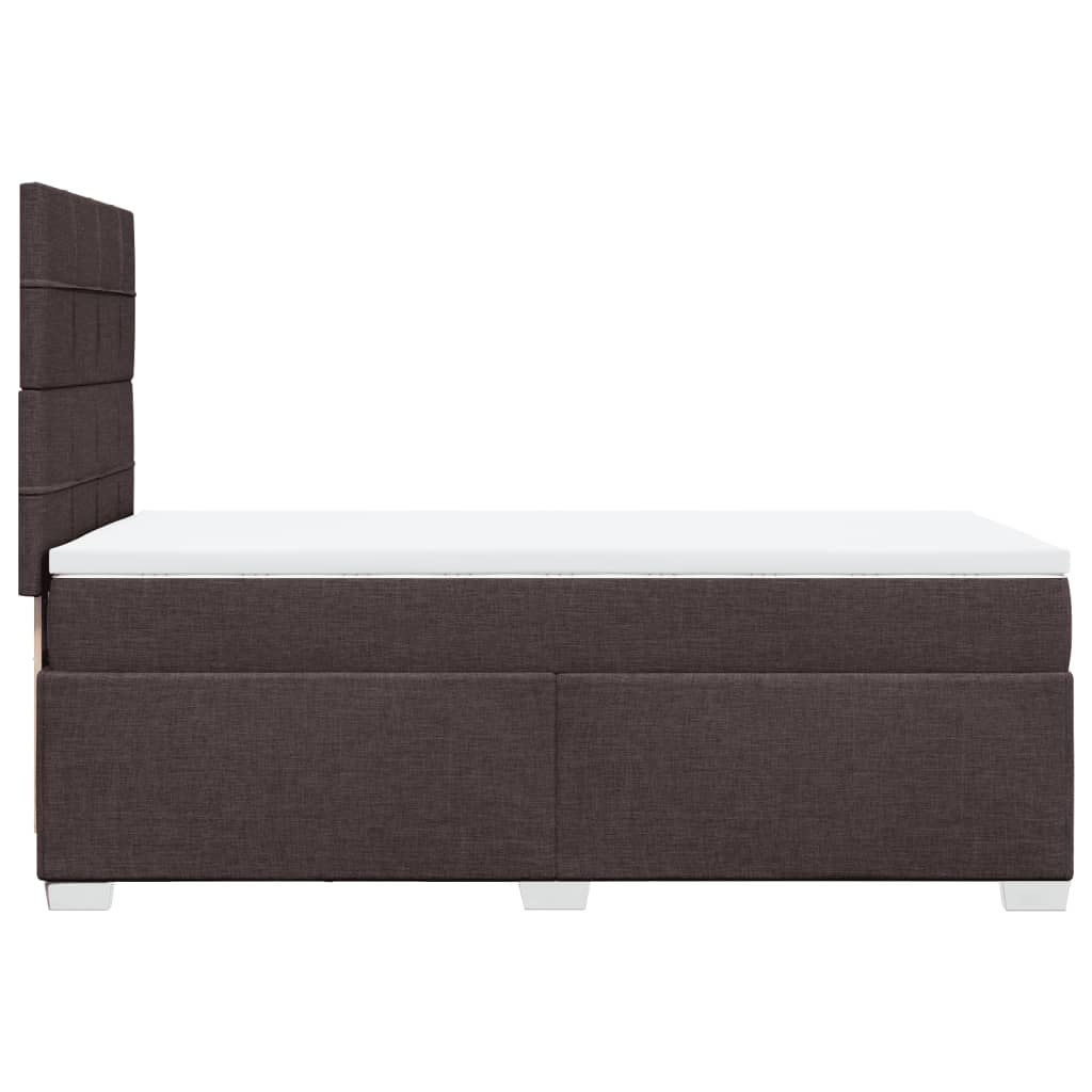 Boxspring met matras stof donkerbruin 90x190 cm – afbeelding 9