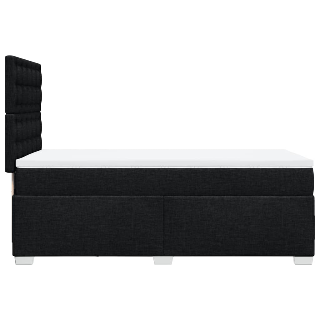 Boxspring met matras stof zwart 90x190 cm – afbeelding 9