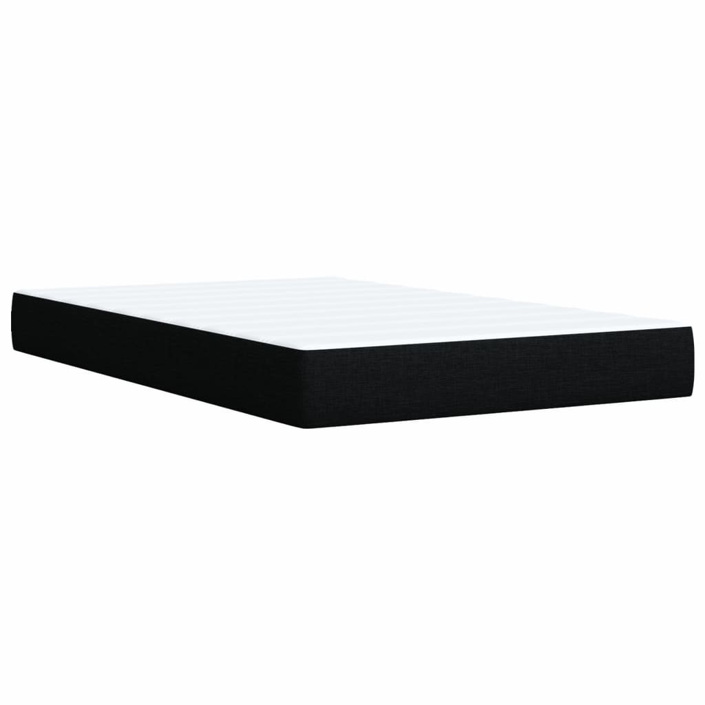 Boxspring met matras stof zwart 120x190 cm – afbeelding 6