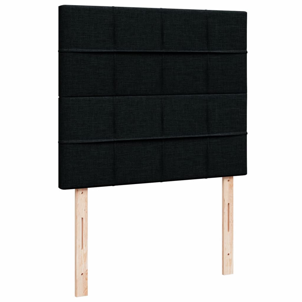 Boxspring met matras stof zwart 120x190 cm – afbeelding 8