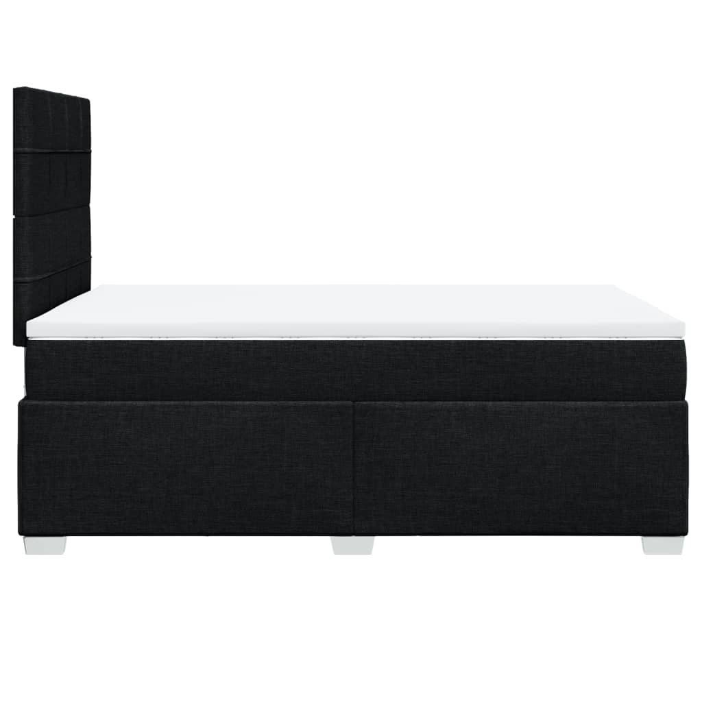 Boxspring met matras stof zwart 120x190 cm – afbeelding 9