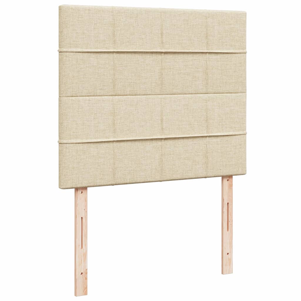 Boxspring met matras stof crèmekleurig 120x190 cm – afbeelding 8