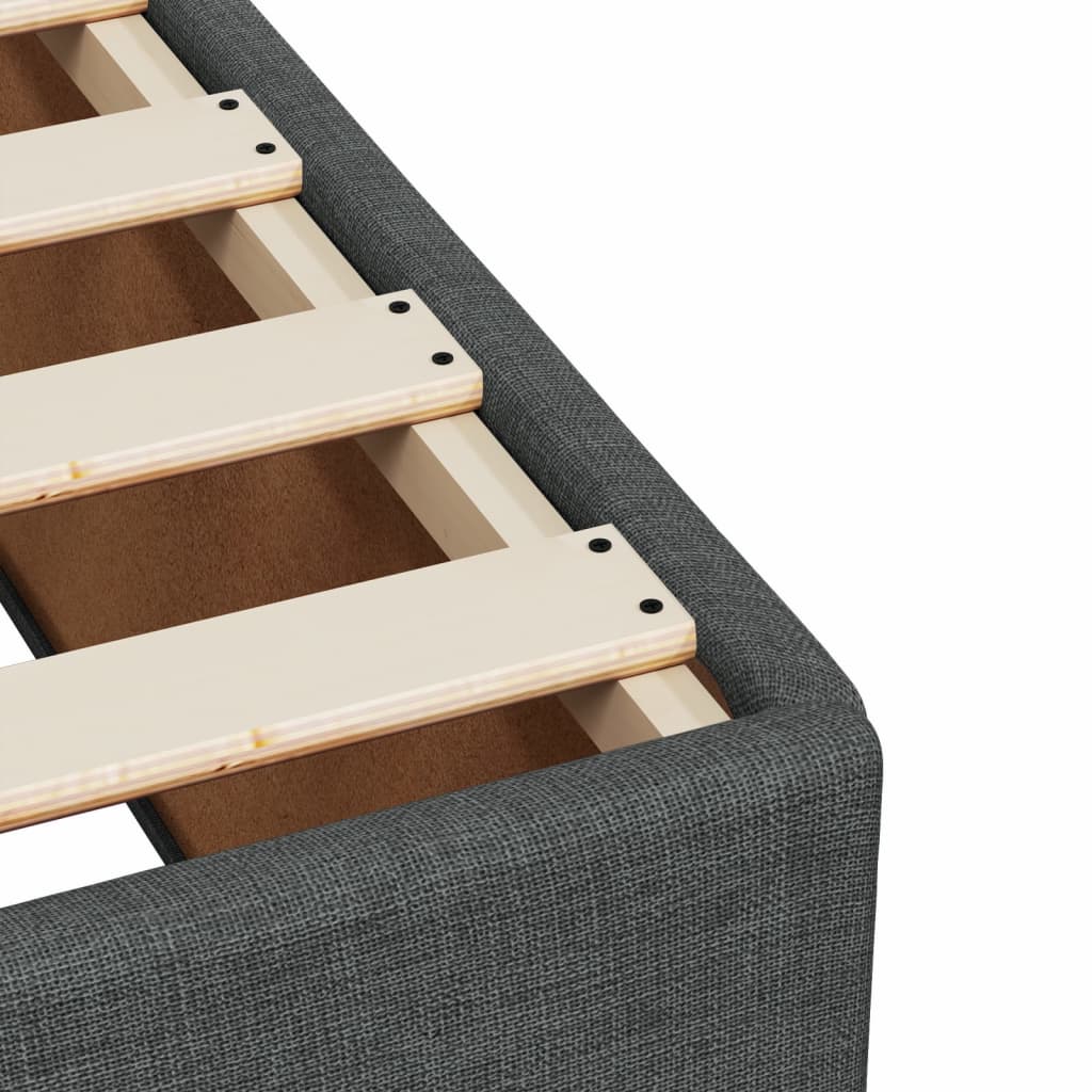 Boxspring met matras stof donkergrijs 140x190 cm – afbeelding 11