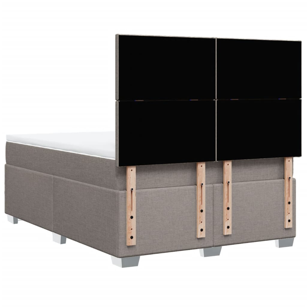 Boxspring met matras stof taupe 160x200 cm – afbeelding 10