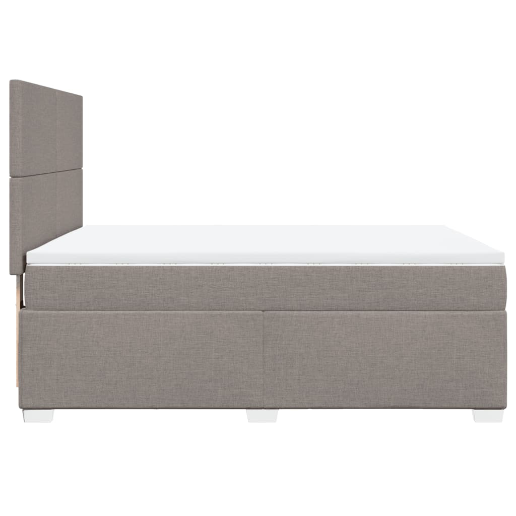 Boxspring met matras stof taupe 160x200 cm – afbeelding 9